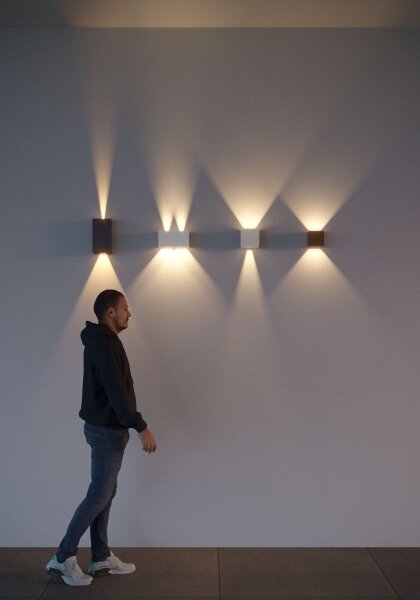 Redo 90294 - LED vonkajšie nástenné svietidlo VARY 2xLED/10W/230V 3000K IP54 biele