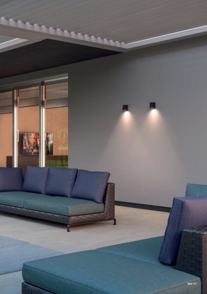 Redo 90527 - LED Vonkajšie nástenné svietidlo BRIO LED/6W/230V 3000K IP54 antracit