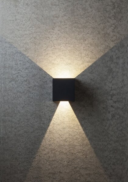Redo 90296 - LED Vonkajšie nástenné svietidlo VARY 2xLED/10W/230V IP54 antracit