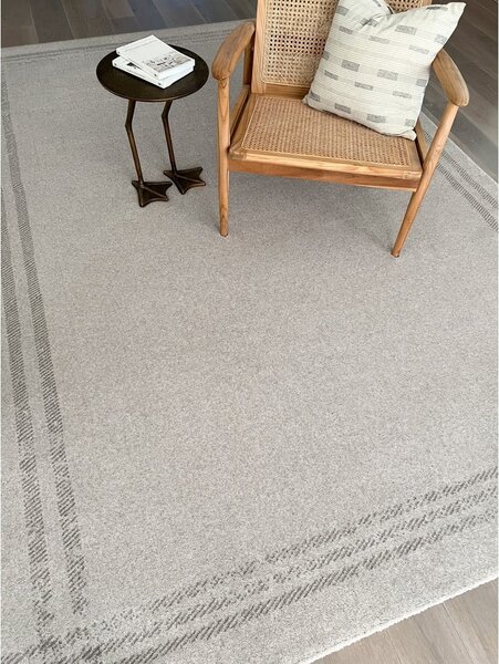 Krémovobiely vlnený koberec 160x240 cm Calisia M Grid Rim – Agnella