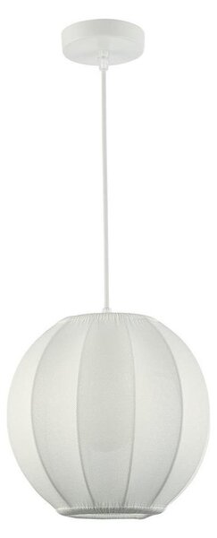 Závesný luster na lanku DANA 1xE27/15W/230V, priemer 25 cm, biely