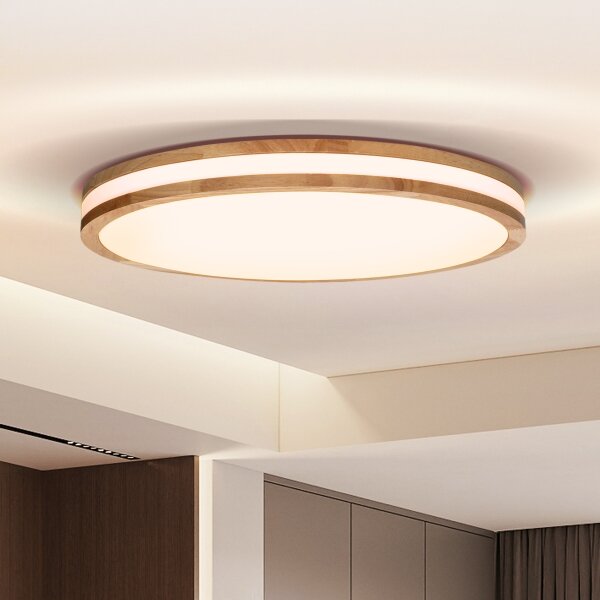 Brilagi - Stmievateľné LED svietidlo MOLINA LED/60W/230V 3000-6500K dub priemer 58 cm +DO