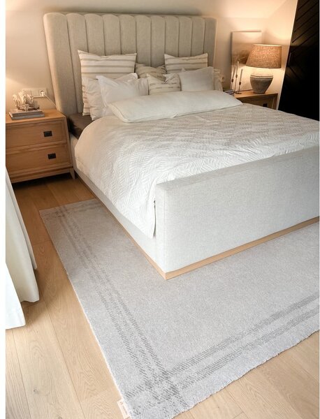 Krémovobiely vlnený koberec 160x240 cm Calisia M Grid Rim – Agnella