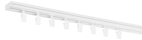 PVC stropná lišta jednoduchá biela Dĺžka koľajnice (cm): 200, Typ prichytenia: Žabky