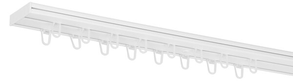 PVC stropná lišta dvojitá biela Dĺžka koľajnice (cm): 280, Typ prichytenia: Háčiky