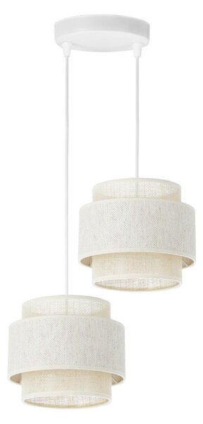 Luster na lanku BOHO 2xE27/60W/230V krémová/juta