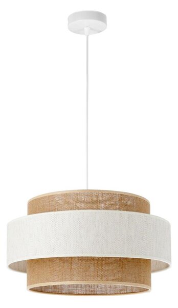 Závesné svietidlo BOHO na lanku 1xE27/60W/230V priemer 40 cm krémová/juta