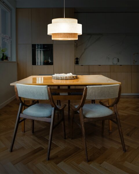 Závesný luster BOHO na lane 1xE27/60W/230V, priemer 40 cm, biela/juta