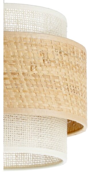 Závesný luster BOHO na lanku 2xE27/60W/230V juta/krémová