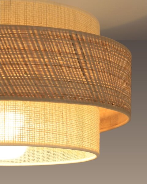 Luster BOHO na lane, priemer 40 cm, 1xE27/60W/230V, juta/krémová