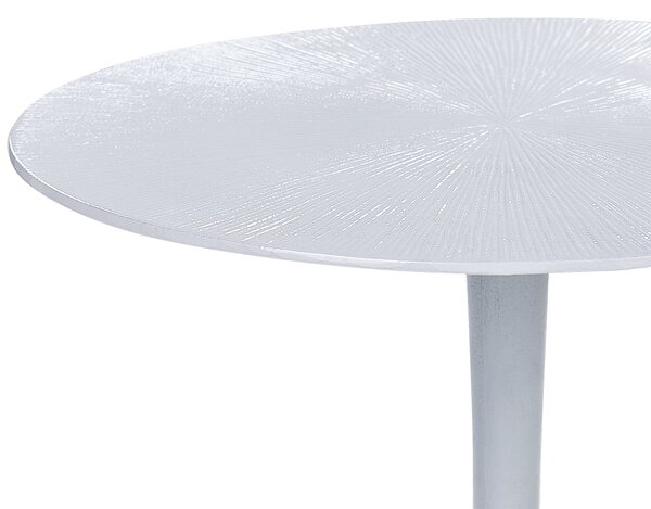 Odkladací stolík biely hliníkový okrúhla stolová doska ozdobný moderný minimalistický obývacia izba predsieň