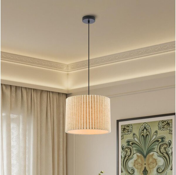 Brilagi - Luster na lanku NORDIC WAVE 1xE27/15W/230V pr. 32 cm ľan/čierna