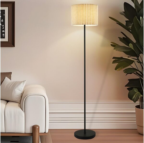 Brilagi - Stojacia lampa NORDIC WAVE 1xE27/15W/230V ľan/čierna