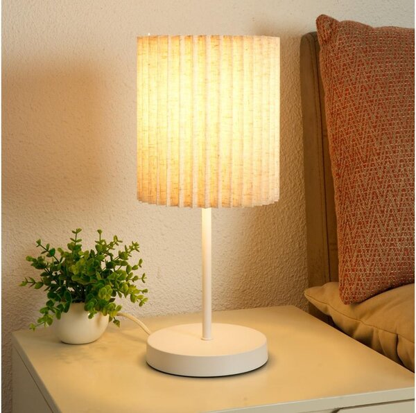 Brilagi - Stolná lampa NORDIC WAVE 1xE27/15W/230V ľan/biela