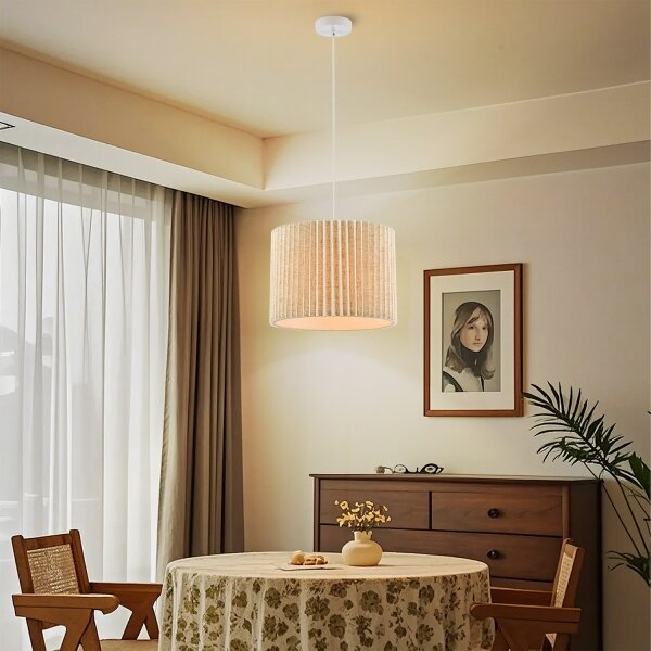 Brilagi - Závesný luster NORDIC WAVE 1xE27/15W/230V, priemer 32 cm, ľan/biela