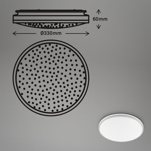 Brilo 3823-014 - LED stropné svietidlo SILIN LED/16W/230V pr. 33 cm