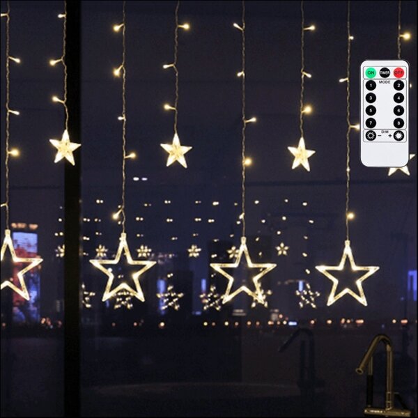 Aigostar - LED vonkajší vianočný reťazec 120xLED/6W/230V/8 funkcií 3x0,6m IP44 teplá biela+DO