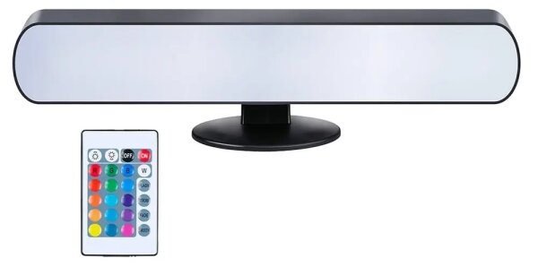 Grundig - LED RGBW Stmievateľná stolná lampa LED/0,7W/5V čierna + diaľkové ovládanie