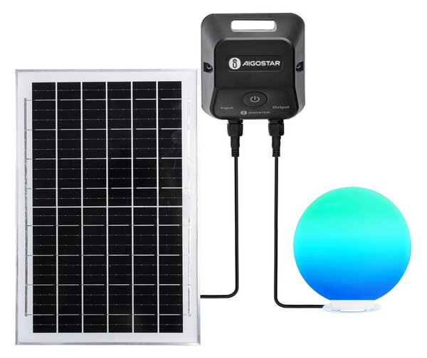 Aigostar-LED RGB stmievateľná vonkajšia lampa MESH 35W/3,7V 4000mAh 2700-6500K IP65 priemer 50 cm