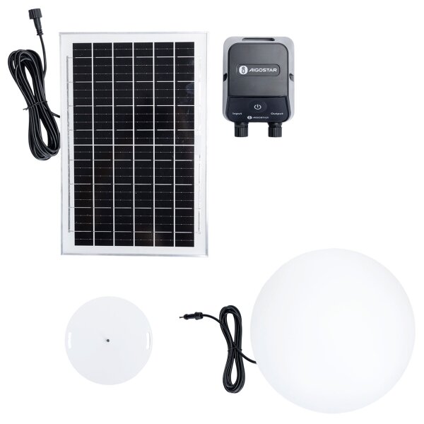 Aigostar-LED RGB stmievateľná vonkajšia lampa MESH 35W/3,7V 4000mAh 2700-6500K IP65 priemer 50 cm