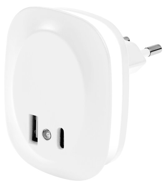 Osram- LED nočné svietidlo do zásuvky so senzorom a USB LUNETTA LED/12,5W/230V