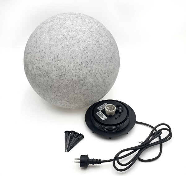 Vonkajšie dekoračné svietidlo LUMISTONE 1xE27/15W/230V IP65 priemer 38 cm