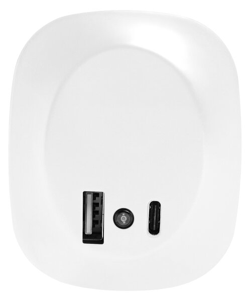 Osram- LED nočné svietidlo do zásuvky so senzorom a USB LUNETTA LED/12,5W/230V