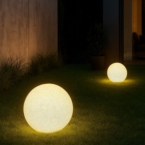 Vonkajšie dekoratívne svietidlo LUMISTONE 1xE27/15W/230V IP65, priemer 25 cm