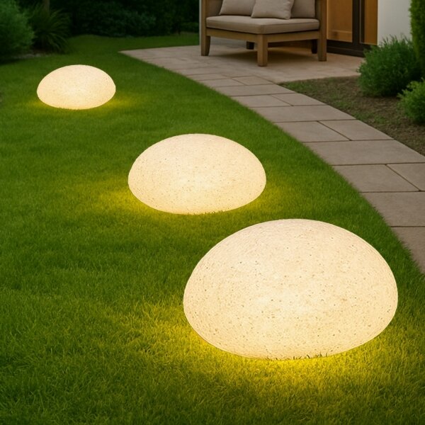 Vonkajšie dekoratívne svietidlo LUMISTONE 1xE27/15W/230V IP65 priemer 26,5 cm