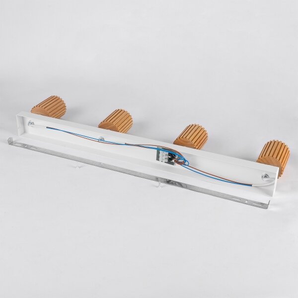 Brilagi - Bodové svietidlo MODERN WOOD 4xGU10/8W/230V drevo/biela
