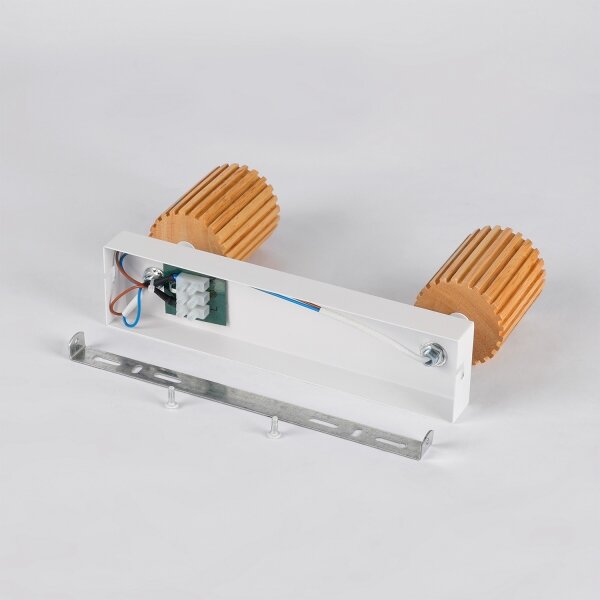Brilagi - Bodové svietidlo MODERN WOOD 2xGU10/8W/230V drevené/biela