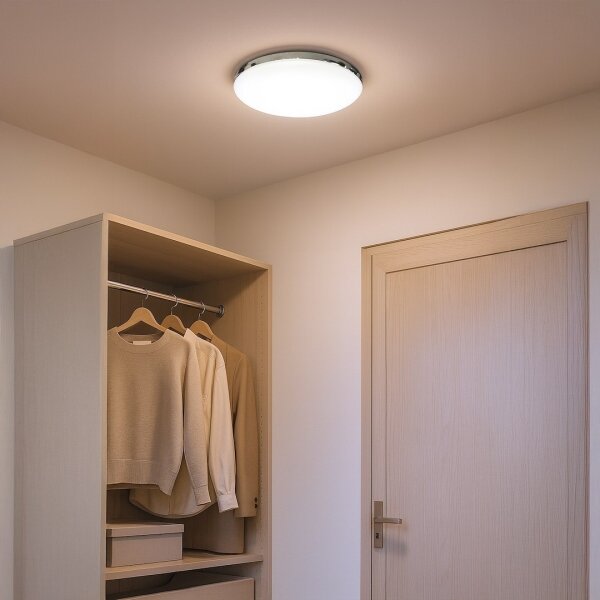 LED stropné svietidlo MAYA LED/10W/230V, priemer 26 cm, lesklý chróm