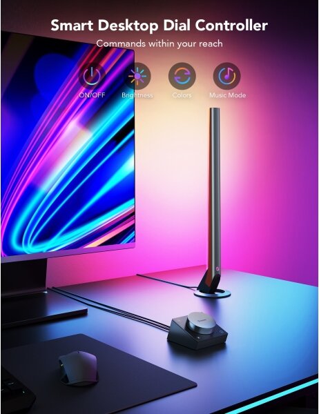 Govee - Inteligentné herné Wi-Fi LED panely + inteligentný duálny biely Wi-Fi ovládač