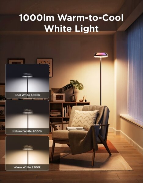 Govee-LED RGBICWW stmievateľná stojaca lampa UPLIGHTER MATTER LED/24W/230V Wi-Fi