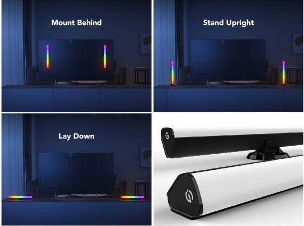 Govee - SMART LED RGBIC panel 38 cm pre TV 43-75" - 2 ks Wi-Fi
