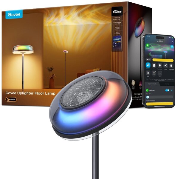 Govee-LED RGBICWW stmievateľná stojaca lampa UPLIGHTER MATTER LED/24W/230V Wi-Fi