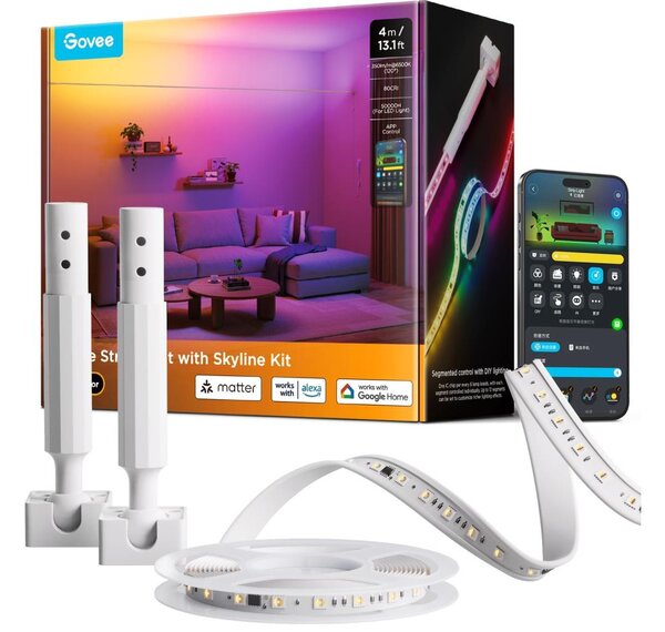 Govee - LED RGBICWW závesný LED pás/36W/24V 4 m Skyline Matter Wi-Fi