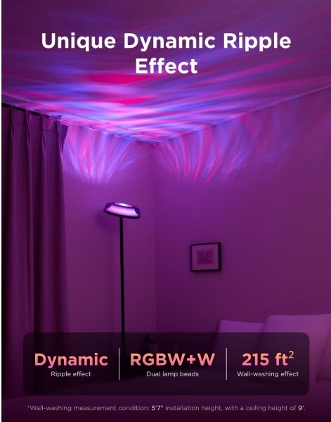 Govee-LED RGBICWW stmievateľná stojaca lampa UPLIGHTER MATTER LED/24W/230V Wi-Fi