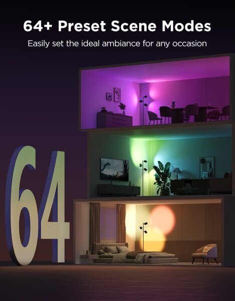 Govee - LED RGBICWW Stmievateľná stojacia lampa TREE MATTER LED/48W/230V Wi-Fi