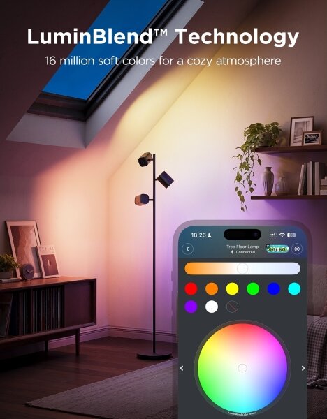 Govee - LED RGBICWW Stmievateľná stojacia lampa TREE MATTER LED/48W/230V Wi-Fi