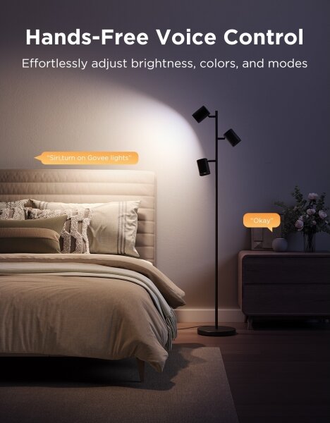 Govee - LED RGBICWW Stmievateľná stojacia lampa TREE MATTER LED/48W/230V Wi-Fi