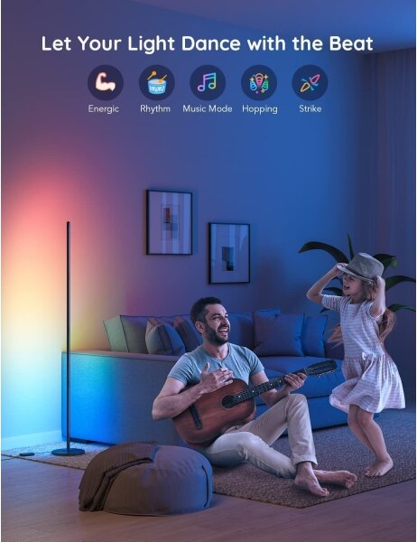 Govee - LED RGBW Stmievateľná stojacia lampa LITE MATTER LED/24W/230V Wi-Fi