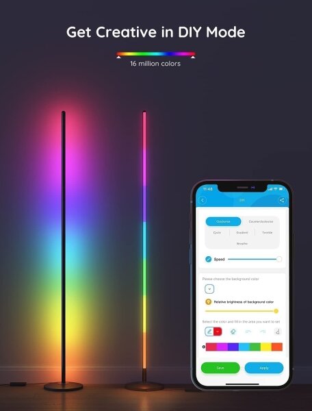 Govee - LED RGBW Stmievateľná stojacia lampa LITE MATTER LED/24W/230V Wi-Fi