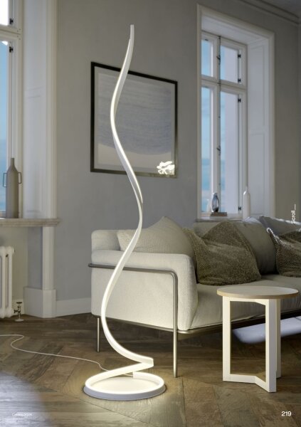 Redo 01-4281 - LED Stmievateľná stojacia lampa SCROLL LED/30W/230V biela