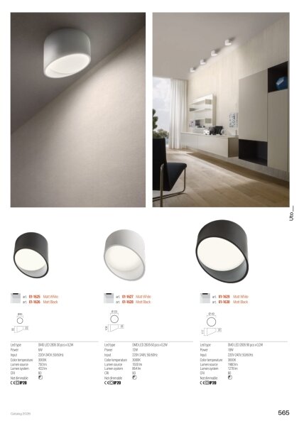 Redo 01-1626 - LED bodové svietidlo UTO LED/6W/230V priemer 9 cm čierne