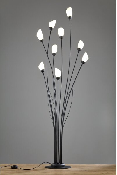 Jupiter 2058 - Stojacia lampa GLORIOSA 9xG9/14W/230V čierna