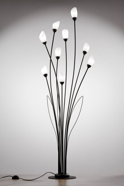 Jupiter 2058 - Stojacia lampa GLORIOSA 9xG9/14W/230V čierna