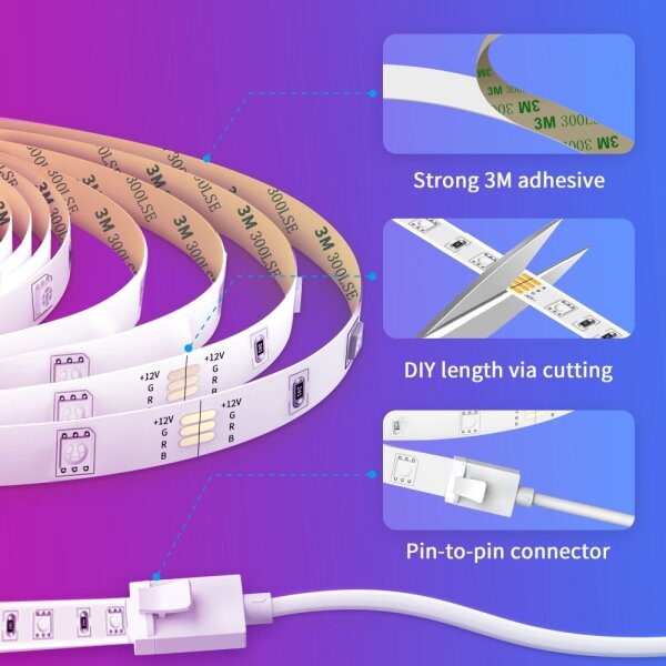 Govee - LED RGB Stmievateľný pásik SMART LED/36W/24V 10m Wi-Fi