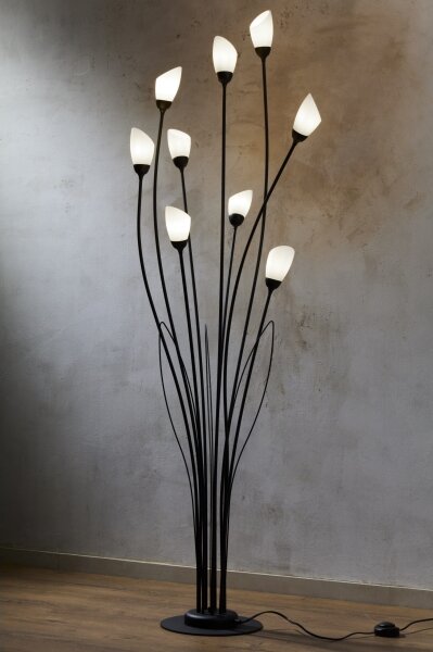 Jupiter 2058 - Stojacia lampa GLORIOSA 9xG9/14W/230V čierna