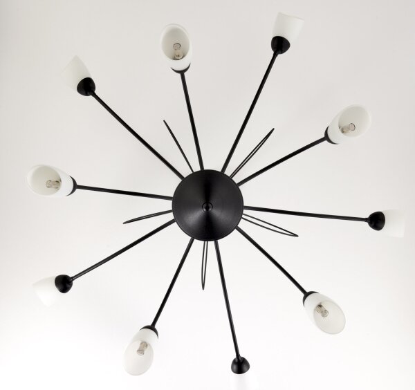 Jupiter 2056 - Luster na tyči GLORIOSA 10xG9/14W/230V čierna